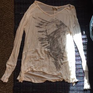 White long sleeve t shirt